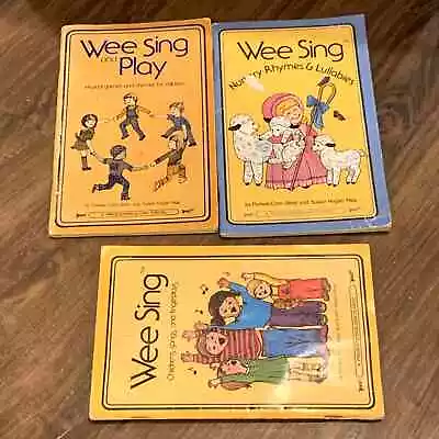 Wee Sing Play Books Vintage Nursery Rhymes Lullabies Children Songs Fingerplays  • $19.99