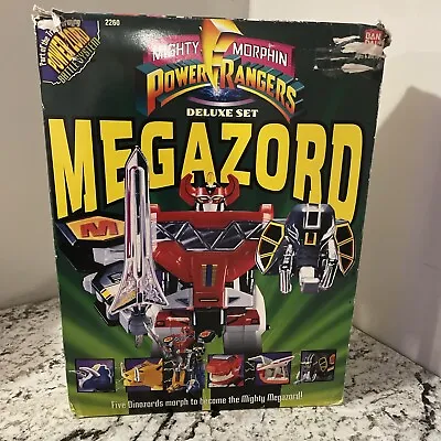 Power Rangers Deluxe Megazord In Box Vintage 1993 Bandai All Pieces Instruction • $249
