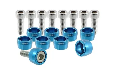 Vms Racing Blue 8mm 8 Mm Header Cup Bolt Washer Kit For Honda Acura Jdm Bolts • $29.95