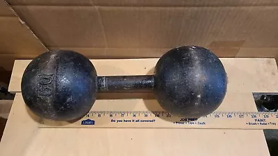 Rare Vintage Dumbbell Weight Globe Strongman Circus 50 LBS • $259.99