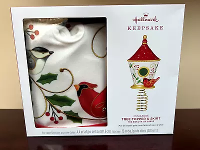 Hallmark Miniature Tree Topper & Skirt ~ The Beauty Of Birds • $34.95