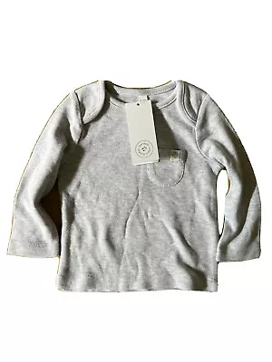 MORI Baby Long Sleeve T-shirt Grey 0-3 Brand New With Tag • £4.50