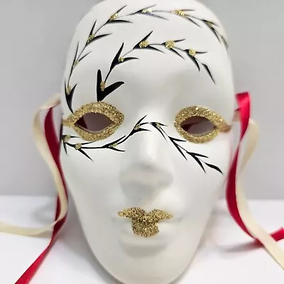 Venetian Party Ceramic Mardi Gras Wall Face Mask Hand Painted Theater Vintage • $27.99