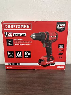 New In Sealed Box Craftsman CMCD710C1 20V Max BRUSHLESS Cordless Compact Drill • $72.99