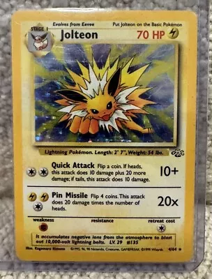 Pokémon TCG Jolteon Jungle 4/64 Holo Unlimited Holo Rare • $32