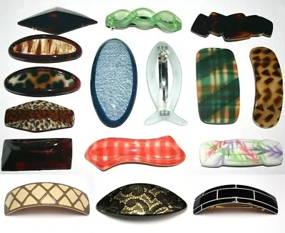 French Novelty Barrette Hair Clip Women Unique Print Pattern New Made In France • $39.99