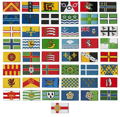 £3.25 • Buy UK County Flag Embroidered Patch Badge Style T4.  Sew / Iron On, 6 X 3.5cm.