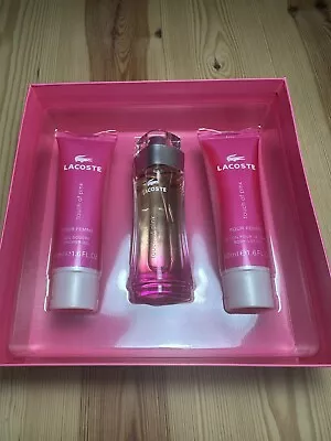 Vintage Lacoste Touch Of Pink Gift Set 30ml Perfume 50ml Body Lotion Shower Gel • £39.99