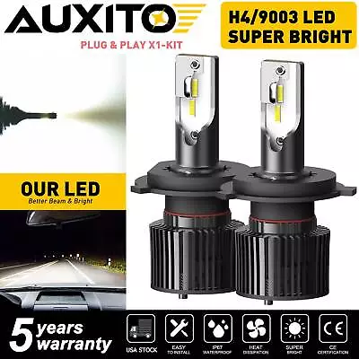 AUXITO H4 9003 HB2 LED Headlight Bulbs Hi/Low Adjustable Beam 6000K Xenon White • $26.59