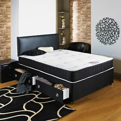 4ft6 Double Divan Bed With Mattress.22cm Deep! RRP £299 • £289.99