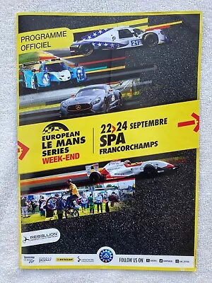 European Le Mans Series Spa Francorchamps 22nd To 24th Sept 2017 ELMS Program • £2