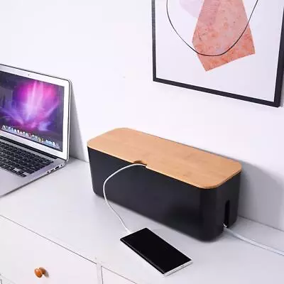 Cable Management Box Case Power Strip Cord Tidy Socket Organizer Keeper • £19.14