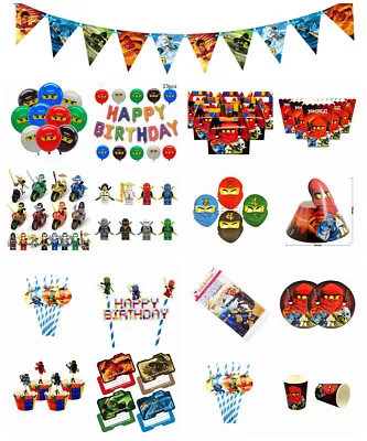 Ninjas Birthday Theme Party Decoration Tableware Range Banner Plates Cups Etc • $2.98