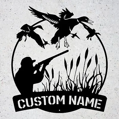 Custom Duck Hunting Metal Wall Art Personalized Hunter Name Home Decor Signs • $139.95