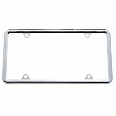 12 X 6 Chrome Front Rear Standard License Plate Frame Straight Corners New • $12.69