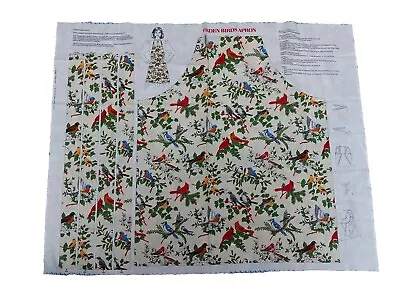 Cut & Sew Apron Panel ~ Garden Birds Apron ~ Cranston Print New Vintage VIP • $11.99