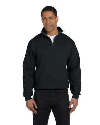 Jerzees 995M Mens Long Sleeve NuBlend Quarter-Zip Cadet Collar Sweatshirt • $25.05
