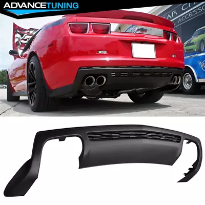 Fit 10-13 Chevy Camaro ZL1 Style Unpainted Rear Bumper Lip Diffuser Spoiler PP • $208.88