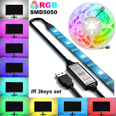 US USB RGB 5050 LED Bias Lighting Strip For TV LCD HDTV Monitor Background Light • $15.88