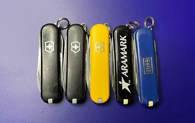 Lot Of 5 Victorinox Classic Sd Swiss Army Knives - Multi Colors And Logos • $25
