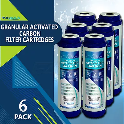 Granular Activated Carbon Filter 9.875 Inch X 2.5 Inch Set Of 6 • $31.99