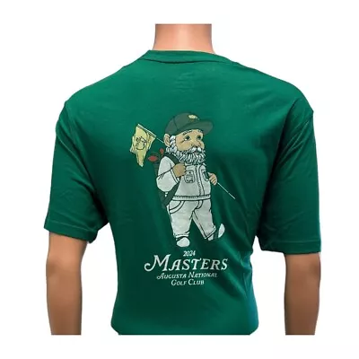 2024 Masters Golf Augusta National Evergreen Caddie Gnome T-Shirt New Size LG/XL • $69.99