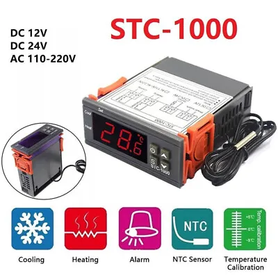 $13.99 • Buy 110-220V STC-1000 Temperature Controller Temp Sensor Thermostat Control Digital