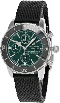 BREITLING Superocean Heritage 44MM Green Dial Rubber Men's Watch A13313121L1S1 • $5280