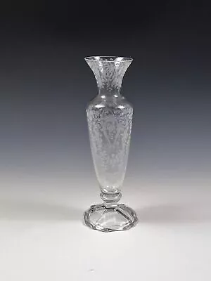 Cambridge Glass #1300 Footed Vase Diane Etched 8  Vase 1930's • $35