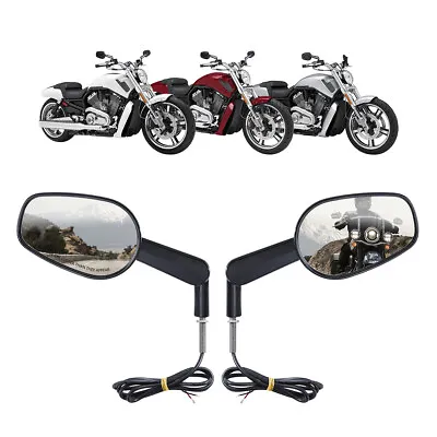 Rearview Mirrors LED Turn Signals Fit For Harley V-Rod Muscle VRSCF 2009-2017 • $36.99