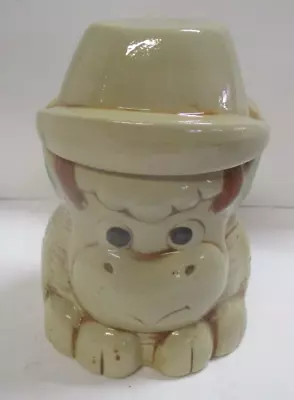 Vintage Baby Bull Cow In Hat Cookie Jar Canister • $15.99