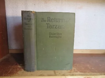 Old THE RETURN OF TARZAN Book 1915 EDGAR RICE BURROUGHS CAVE MAN WILDLIFE SCI-FI • $4