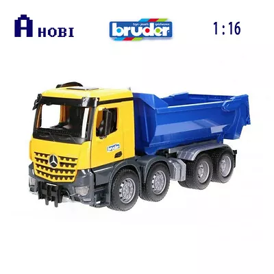 Bruder 1:16 Scale Mercedes Benz Arocs Half Pipe Dump Truck Mode Toy • $135.56