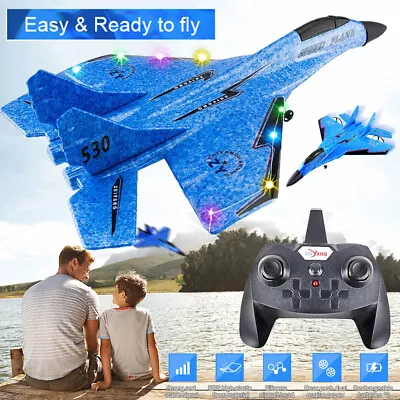 2.4GHz RC Plane Remote Control Airplane Adults Boys Beginners Aircraft Fighter • £26.90