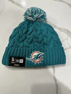 Miami Dolphins Cable Hat Beanie Cap Logo NFL Football Cuff Dolphin New Women • $22