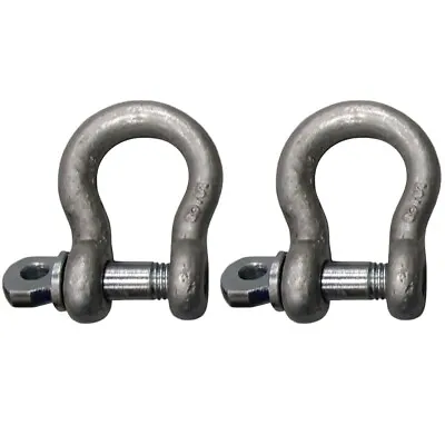 (2) 3/4  Shackle Screw Pin Clevis Anchor Bow Shackles Sling Cable Chain Rigging • $19.94
