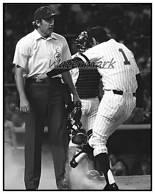 MLB New York Yankees Billy Martin Kicking Dirt On Home Plate Umpire 8 X 10 Photo • $5.59