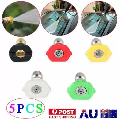 5PCS 1/4  Pressure Washer Spray Tips Nozzles High Power Kit Quick Connect Set • $14.96