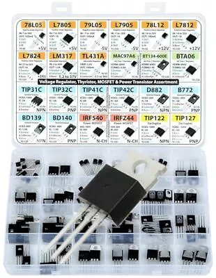Power Transistor Mosfet Thyristor And Voltage Regulator Assortment Kit 82 Pcs... • $36.33