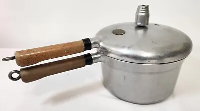 Vintage Presto Pressure Cooker Model #40 4 Qt Wooden Handles With Rocker Jiggler • $25