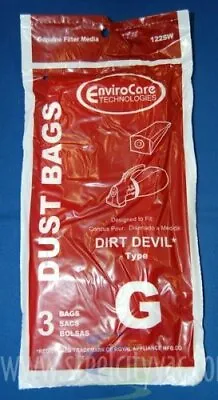 3 Royal G Type Dust Bags - For Dirt Devil Handheld Vacuum Cleaners • $6.65