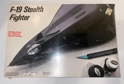 Vintage Testors 1/48 F-19 Stealth Fighter Jet Model NIB. Supersonic! • $45