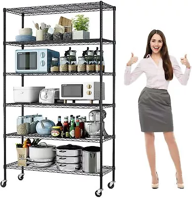 18 X48 X82  6 Tier Wire Shelving Unit NSF Metal Shelf Rack 2100 LBS Capacity • $111.72