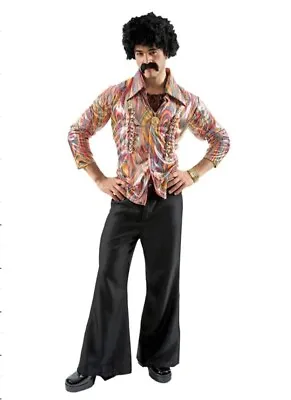 Mens Groovy Hippie Fancy Dress Hippie  60's 70's Party Disco Size Xl • £14.99