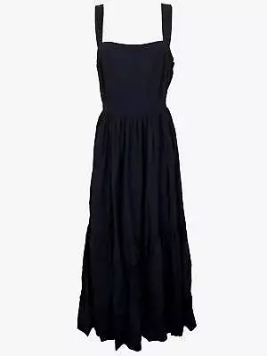 Witchery Navy Gathered Sundress Maxi Dress Size 10 • $83.99