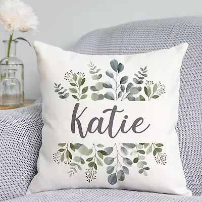 Personalised Floral Name Cushion • £10.95