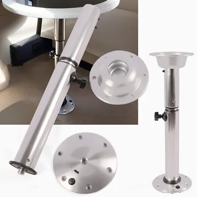 For Caravan Marine Yacht Bar 22-28Inch Aluminum Adjustable Table Pedestal Silver • $78