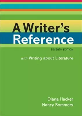 A Writer's Reference: With Writing Ab- Diana Hacker 9780312601485 Plastic Comb • $5.13