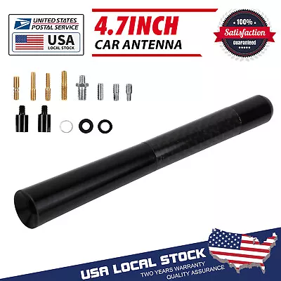 4.7 Inches Car Antenna Carbon Fiber Radio FM Antena Black Kit For Toyota Chevry • $9.98