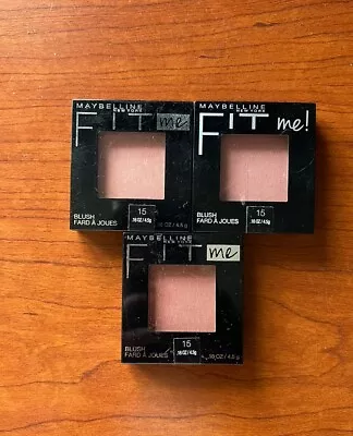 (3) Maybelline Fit Me Blush Skin Tone-Enhancing Color 15 Nude NEW • $3.50